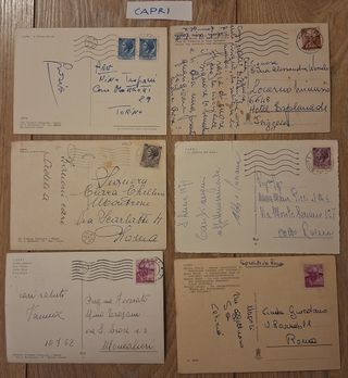 6 cartoline Capri viaggiate