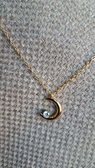 Collar Luna con circonita