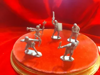 Figuras Soldados Caballeros Goma Vintage