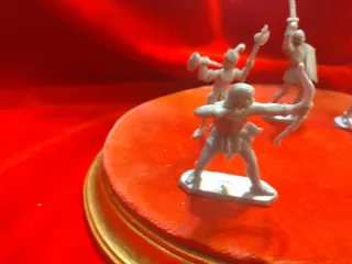 Figuras Soldados Caballeros Goma Vintage