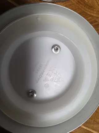Vaso Ikea vetro e metallo con coperchio