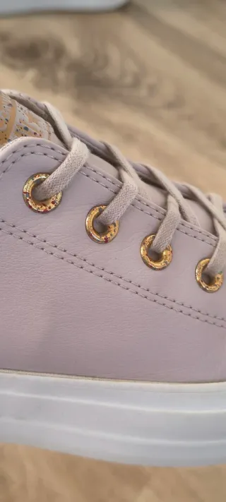 Converse con plataforma talla 39,5 color rosa