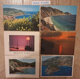 6 Cartoline Isola d'Elba Viaggiate