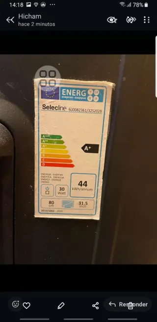 Televisor Selecline Negro 32 p