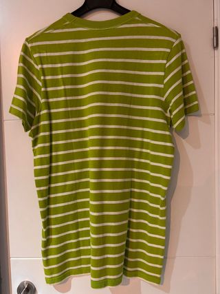 Camiseta Hollister Rayas Verde Talla M