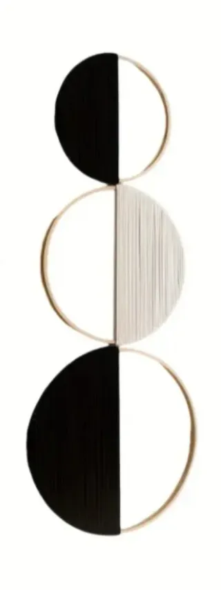 Adorno de pared círculos blanco y negro