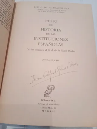 Curso de historia de las instituciones españolas