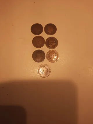 Monedas Alfonso XII 1877 Las 7