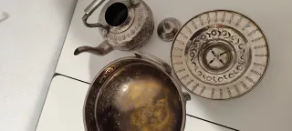 Tetera lavamanos antiguo Marruecos con sello