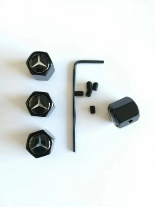 TAPONES VALVULAS ANTIRROBO MERCEDES NEGROS