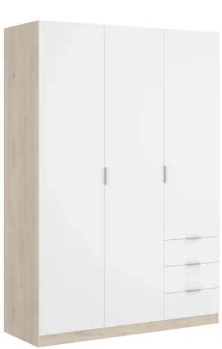 Armario blanco y madera desmontado