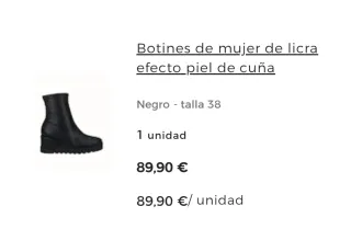Botines de cuña negros mujer
