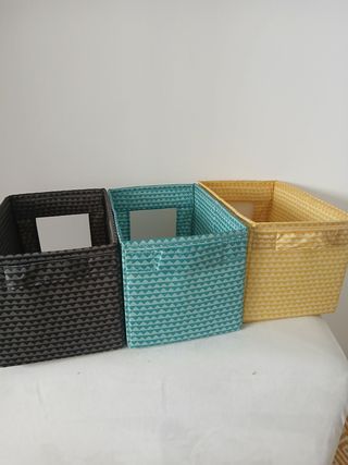 Lote 3 Cajas Almacenamiento Ikea