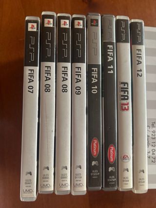 Lote 6 Juegos FIFA PSP (07, 08, 09, 10, 11, 12, 13