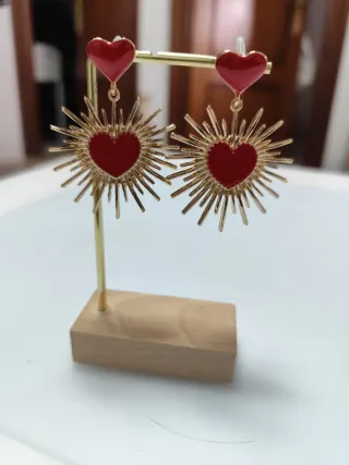 Pendientes Milagritos, corazon mexicano