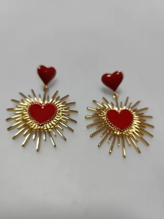 Pendientes Milagritos, corazon mexicano