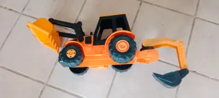 Grúa excavadora de juguete naranja