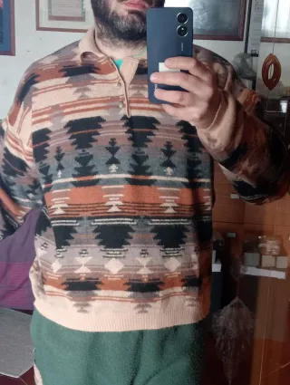 Maglia invernale fantasia etnica - Vintage