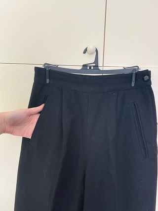 Pantaloni lana donna neri