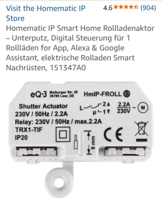 Interruttore Homematic IP HmIP-FROLL