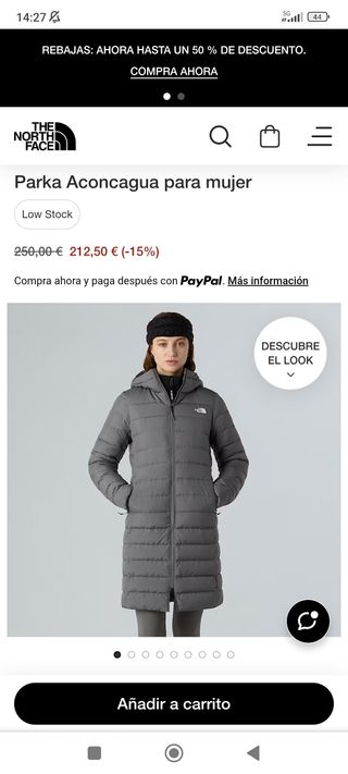 Chaqueta larga mujer North Face