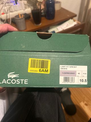 Tenis Lacoste Beige y Blanco