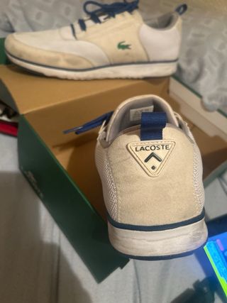 Tenis Lacoste Beige y Blanco