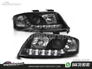 FAROS DELANTEROS LUZ DIURNA LED REAL DRL PARA AUDI A6 4B