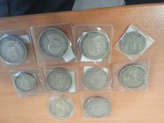 Lote monedas antiguas plata
