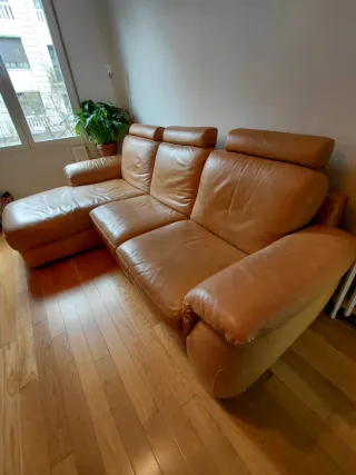 Sofá Natuzzi Piel Chaise Longue Relax