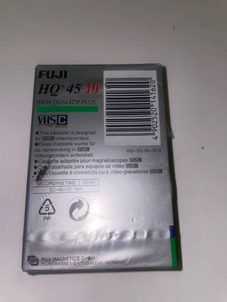 Cinta VHS Fuji HQ+ 45+10 PAL/SECAM