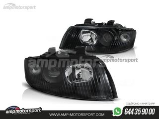 FAROS DELANTEROS LUPA FONDO NEGRO PARA AUDI A4 B6