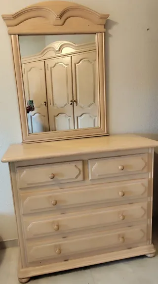 Dormitorio completo madera estilo colonial