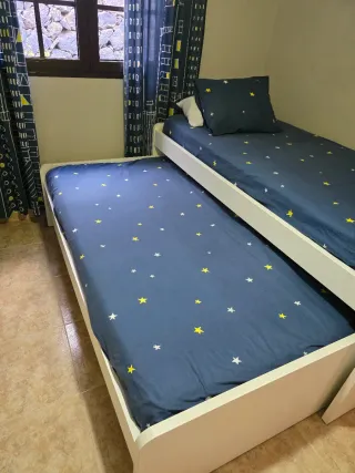 Cama nido blanca infantil con cajones