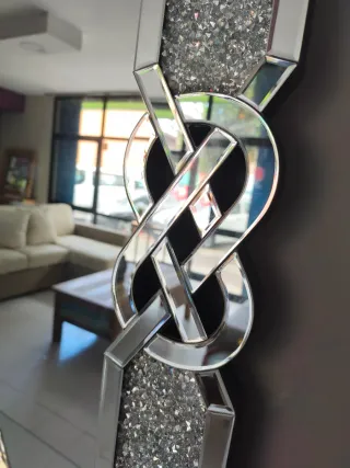 Espejo decorativo con brillos