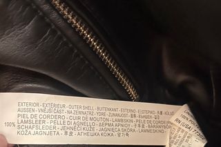 Chaqueta biker Zara Premium piel cordero tachuelas