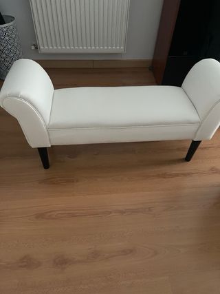 Diván tapizado blanco