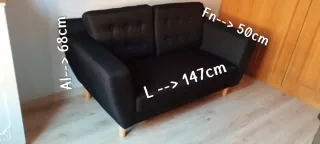 Sofá negro sin usar