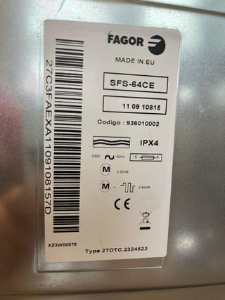 Secadora Fagor Condensación