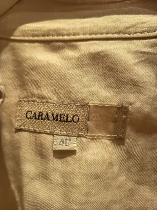 Americana- Blazer larga. Marca Caramelo Beige