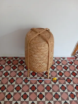 Lámpara bambú Ikea Iluminación tamizada✨ 65 cm