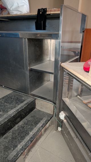 Mostrador Vitrina Esquina Mármol 3,84m