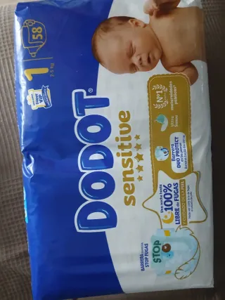 Pañales Dodot Sensitive Talla 1 (58 uds)