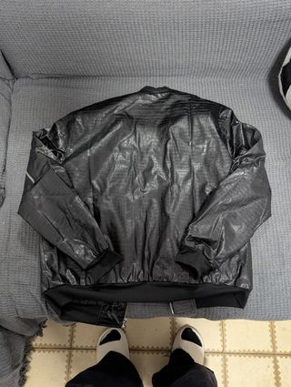 Chaqueta Cocodrilo Sintética Negra