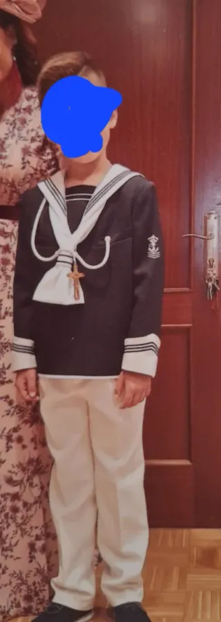 Traje comunión marinero azul y blanco