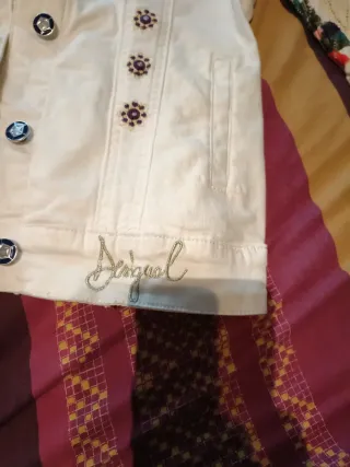 Chaqueta Desigual Talla M Bordada Flores