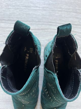 Botas Verdes de Veludo