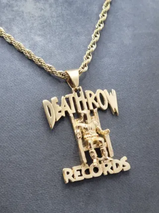 ¡Pieza única! Collar Hip-Hop DEATH ROW RECORDS