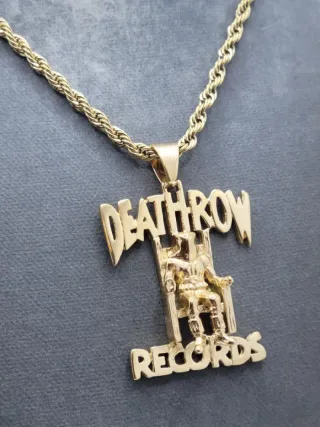 ¡Pieza única! Collar Hip-Hop DEATH ROW RECORDS