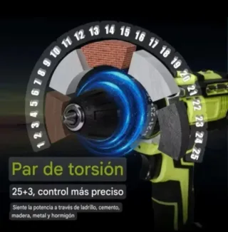 Taladro Atornillador Inalámbrico (2 Baterías)